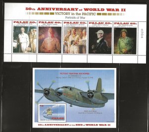 Palau Sc 379-81 NH issue of 1995 - WORLD WAR II