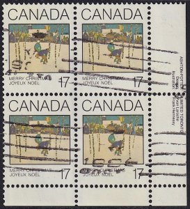 Canada - 1980 - Scott #871 - used plate block - Christmas