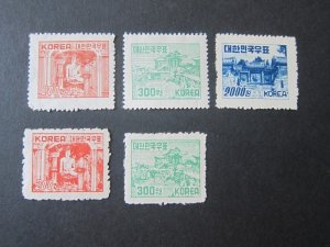 Korea 1952 Sc 183-4,186-86A MH