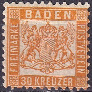 Baden #25 F-VF Unused CV $32.50  (Z3047)