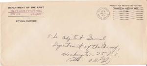 United States A.P.O.'s Department of the Army Penalty 1950 U.S. Army Postal S...