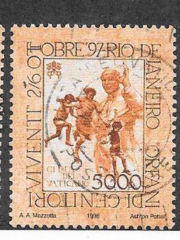 Vatican City #1094  5000 l  Travels of Pope John Paul II (U) CV$6.50