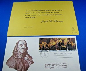 U.S. 1976 - SCOTT #1694a - AMERICAN BICENTENIAL FDC