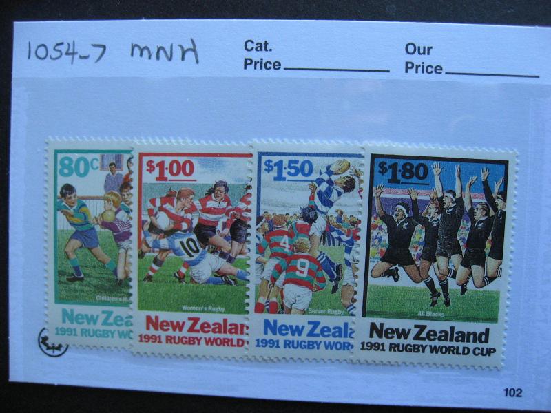 NEW ZEALAND rugby set Sc 1054-7 MNH
