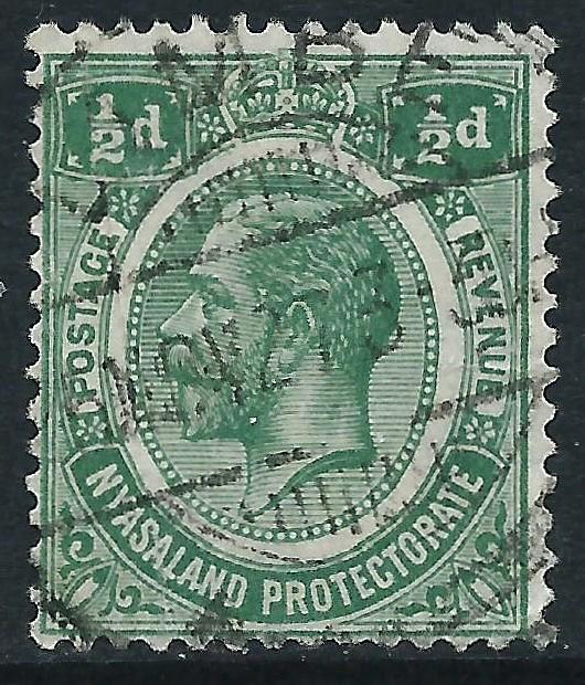 Nyasaland Protectorate, Sc #25, 1/2d Used