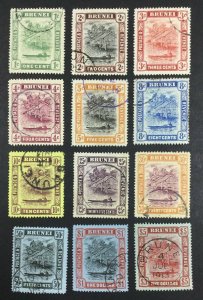 MOMEN: BRUNEI SG #34-47 1908-22 USED £450 LOT #61903