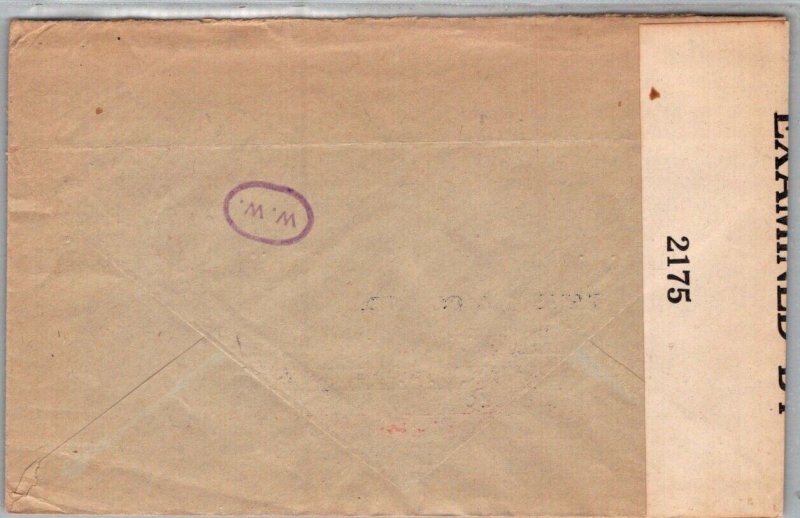 SCHALLSTAMPS NICARAGUA 1940-45 POSTAL HISTORY WWII CENSORED AIRMAIL COVER ADDR