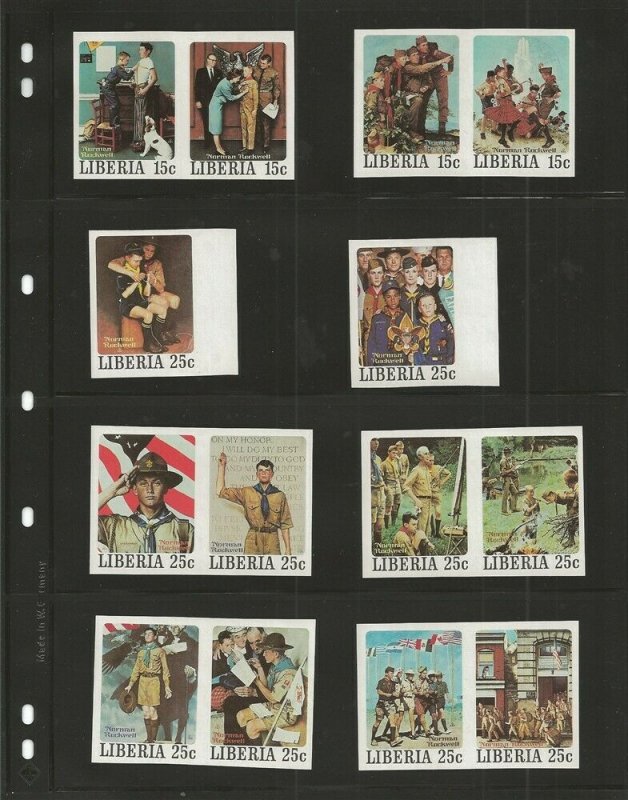 1979 Liberia Rockwell Imperforate Boy Scout set 50 