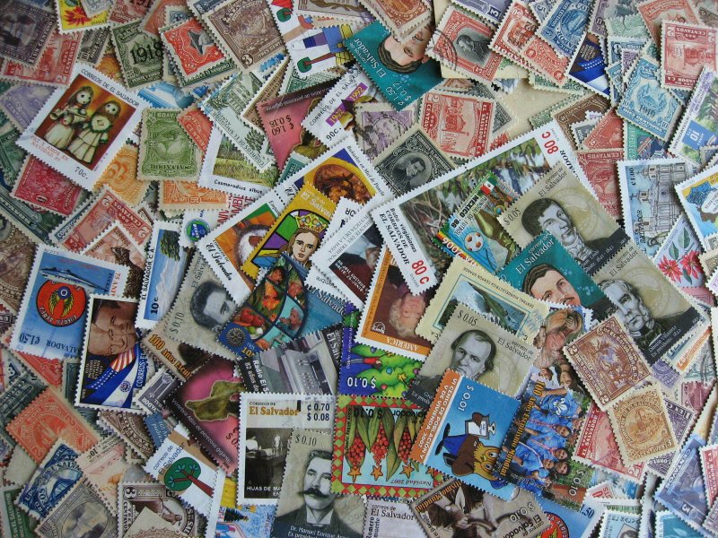 El Salvador scrap pile (duplicates, mixed cond) of 295, worth checking out!