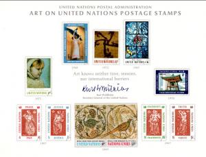 UN SC2 Art Souvenir Card Mint