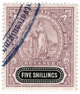 (I.B) Cape of Good Hope Revenue : Stamp Duty 5/- (1898)