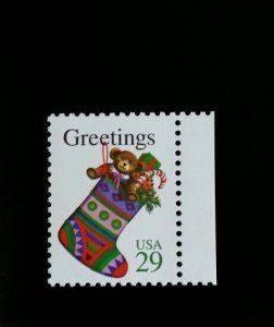 1994 29c Christmas Greetings, Stocking Scott 2872 Mint F/VF NH
