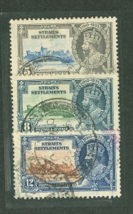 Straits Settlements #213-215 Used