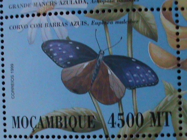 MOZAMBIQUE-COLORFUL BEAUTIFUL LOVELY BUTTERFLIES-MNH-S/S VERY FINE-LAST ONE