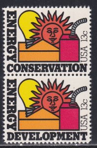 United States # 1724a, Energy Conservation & Development, Pair, NH