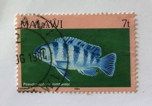 Malawi 1984  Scott 430  used - 7t,  Aquarium species, fish