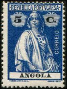 Angola SC# 124 Ceres 5c, Coated paper, MH