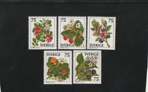 Sweden  (Sverige)  Wild  Berries  1215-19  MNH