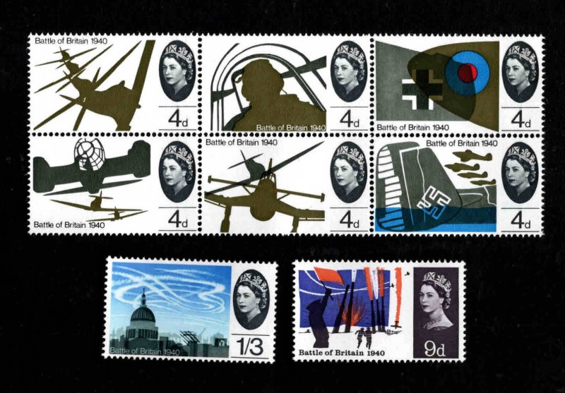 Great Britain Scott 430-437 Battle of Britain  stamp  set  MNH** gum