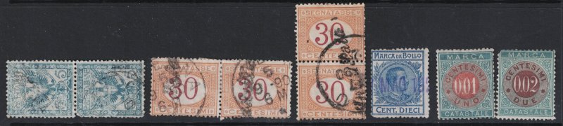 Italy 9 1800s BOB Items Used or MH - S29192