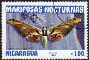 Nicaragua 1233 - Cto -1cor Sphinx Moth (1983)