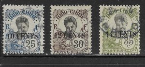 Indo-China  #72-74  (U)  CV $2.85