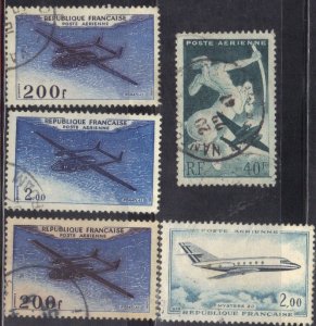 FRANCE SCOTT # C18,C30,C37,C41 USED 1954-59