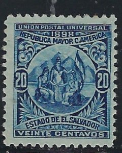 Salvador 184 Unused No Gum 1898 issue (an2329)