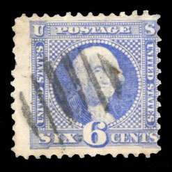 United States, 1869 Pictorials #115 Cat$200, 1869 6c ultramarine, used, short...