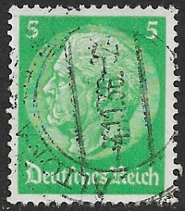 GERMANY 1933-35 5pf HINDENBURG Portrait Issue Sc 418 VFU