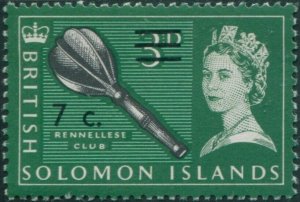 Solomon Islands 1966 SG141 7c on 3d Rennellese Club MLH