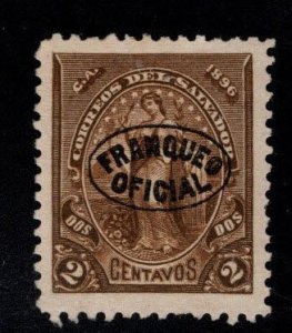 El Salvador Scott o2 MH* 1896 official