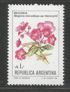 ARGENTINA   1524 MNH BEGONIA,  FLOWERS