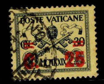 Vatican Scott 14 Used Surcharged  stamp