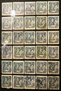 German Empire: 1920 Bavaria Overprint 3 Mark x30 CDS