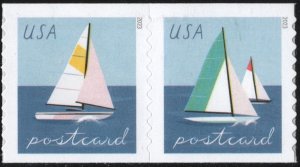 SC#5749-50 (Forever Postcard Rate) Sailboats Coil Pair (2023) SA