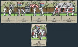 Australia 661-666,MNH.Michel 632-637. Cricket match,19th century,1977.