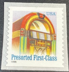 U.S.# 2912A-MINT/NEVER HINGED--COIL-SINGLE--PRE-SORT FIRST CLASS--1996