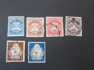 Japan 1923 Sc 180-82,84,86-7 FU