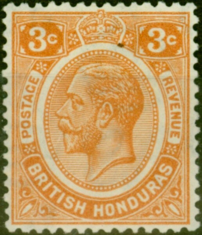 British Honduras 1933 3c Orange SG129 Fine LMM 