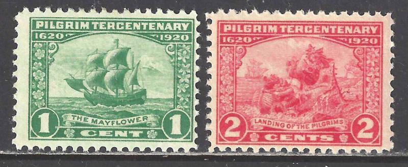 #548/549-MINT PILGRIM TERCENTENARY-2PC SET-HGD-FINE-V/F