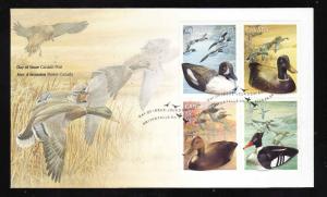 Canada-Sc#2163-66-stamps on FDC-2006-Birds-Duck Decoys-