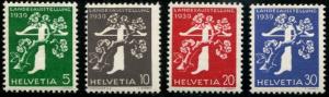 Switzerland SC# 260-3 Tree & Crossbow in German set  MH