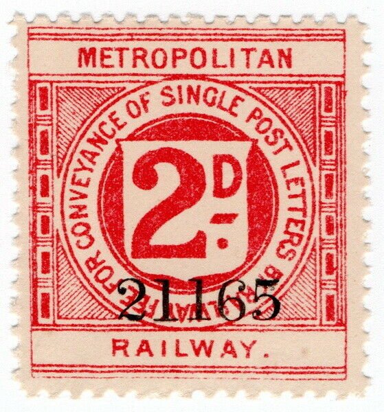 (I.B) Metropolitan Railway : Letter Stamp 2d