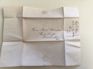 United States Big Boxer at Sea 1842 to Washington  letter cover 63034