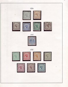 MONTENEGRO; 1894-98 early classic issues fine mint/used range on album page