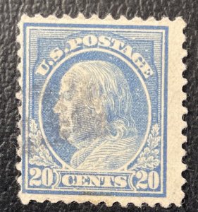 US #515 Used F (P11) - 20c Ben Franklin 1917 [US43.5.1]