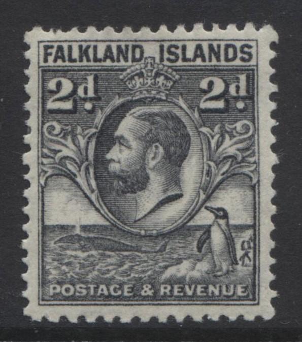 Falkland Is. - Scott 56- KGV Definitive - 1929 - MLH - Grey - 2d Stamp