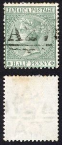 Jamaica SG16a 1/2d Green Alexandria A27 Pmk