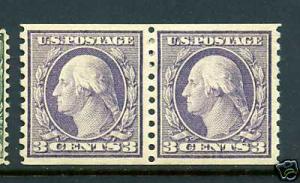 Scott #456 Washington Mint Coil Pair (Stock# 456-54)